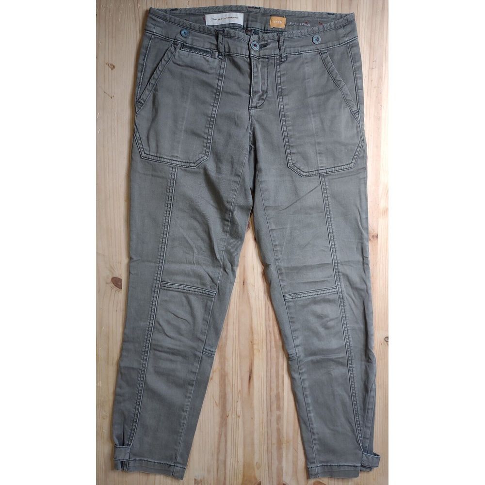 Pilcro & The Letterpress The Hyphen Chino Pants Size 26 Moss Green Utility Cargo